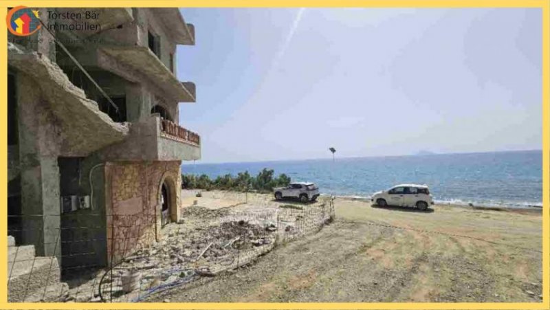 Kalamaki Kreta Kreta, unfertiges Apartmenthaus mit 8 Wohneinheiten direkt am Meer Haus kaufen